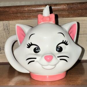 Super Cute 🥰 Disney Aristocats Marie 🐈 Face Ceramic 3D Sculpted 21oz Mug - NEW